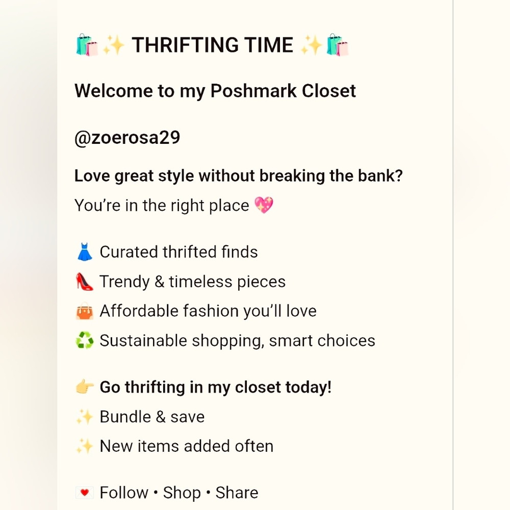 Thrifting Time Poshmark Closet